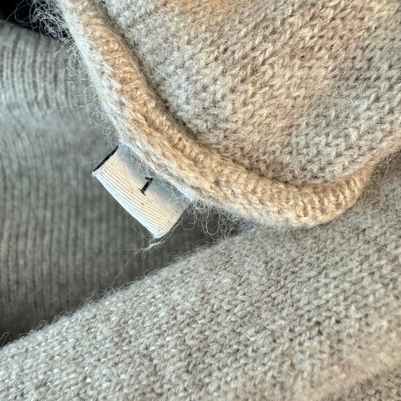 Sandro Hedwige Long Sleeve Button Down Sweater Shirt Dress Beige Size 1 - Picture 7 of 8